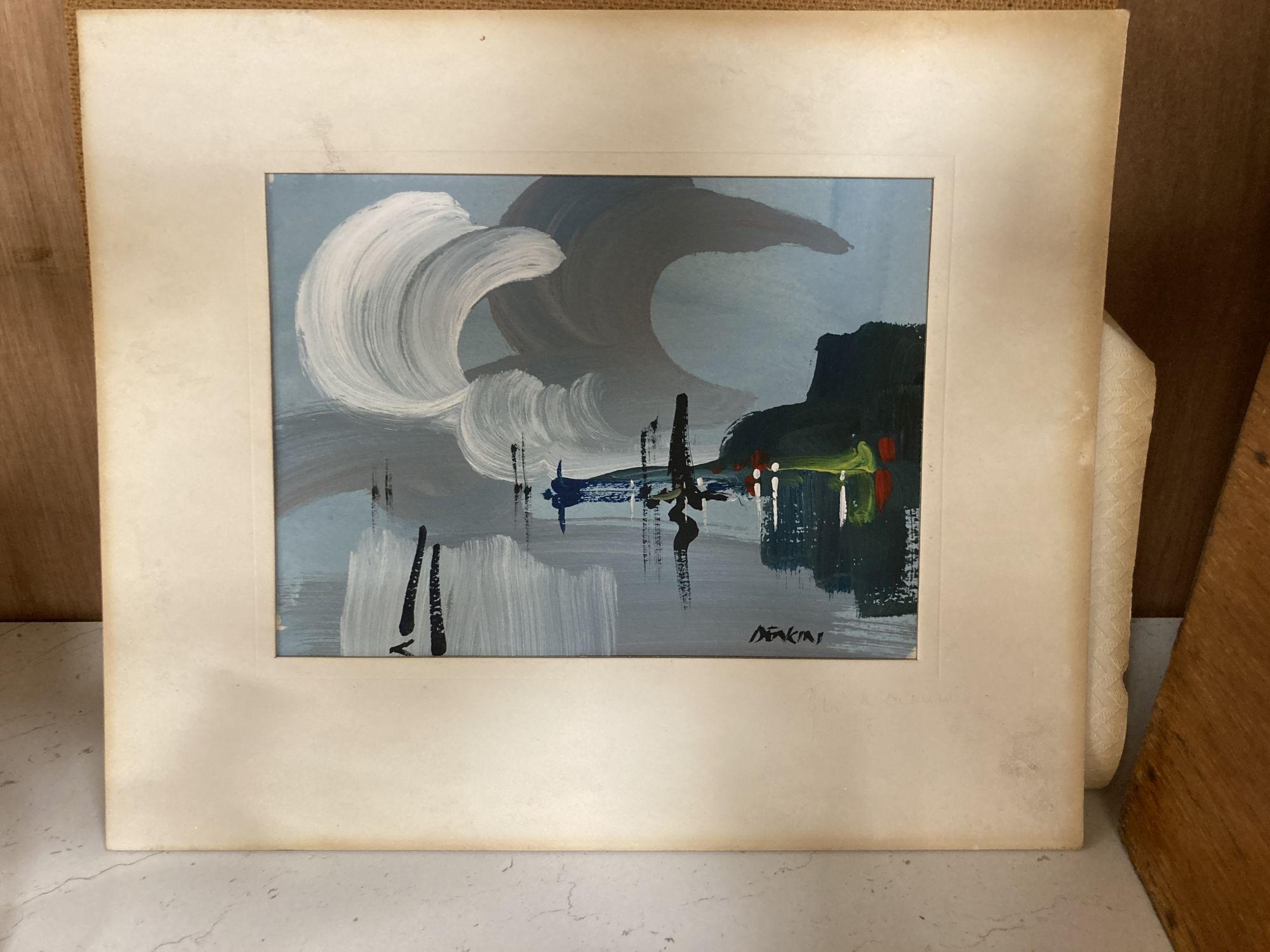 George R. Deakins, gouache on paper, Coastal landscape, signed, 15 x 20cm, unframed